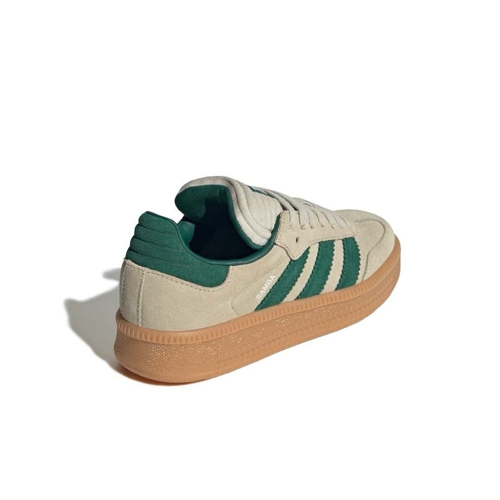 adidas Samba XLG J Youth Size 5 Big Kids Putty Grey Collegiate Green JQ9886 - Picture 6 of 8